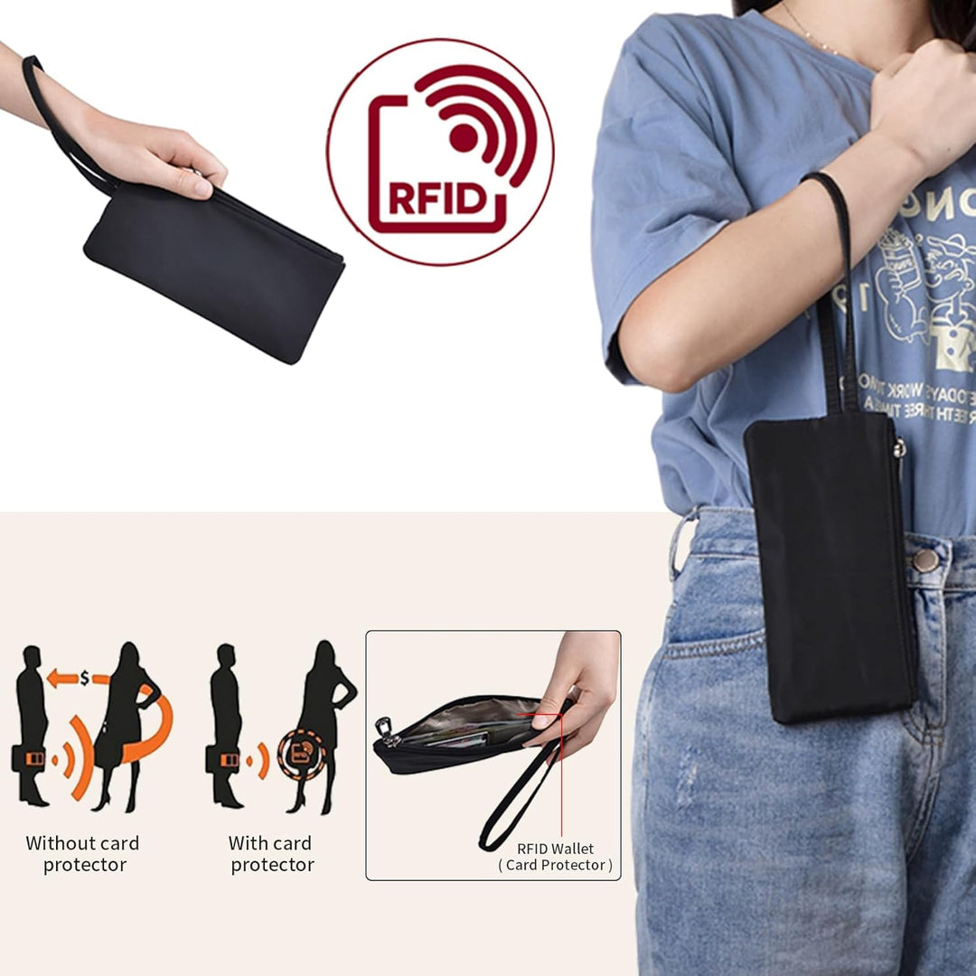 NOTAG Umhängetasche Damen, Wasserdicht Nylon Schultertasche Mehrfachtasche Handtasche mit RFID Geldb
