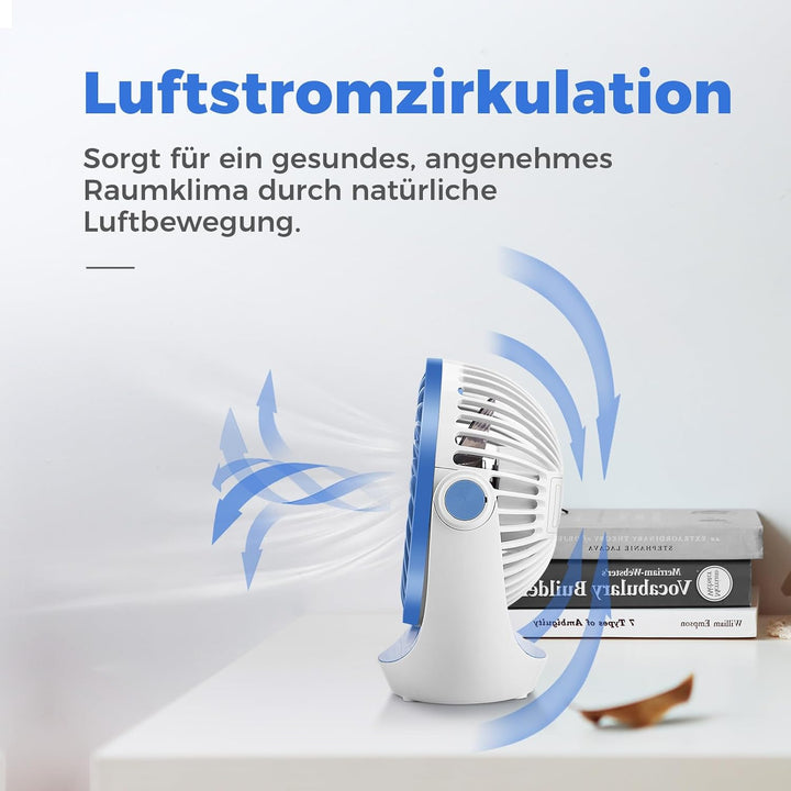 OCOOPA USB Ventilator, Ventilator klein Tischventilator mit starkem Luftstrom und Leise Betrieb 3 Ge