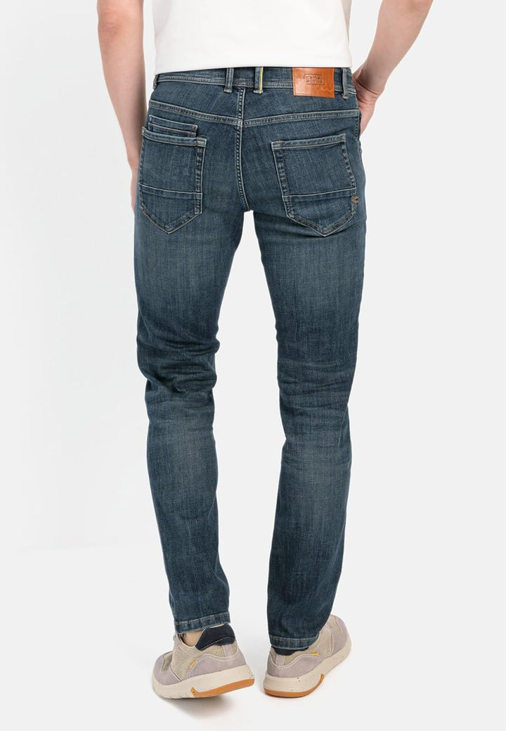 camel active Herren Slim Fit 5-Pocket Jeans 31W / 30L Blau, 31W / 30L Blau
