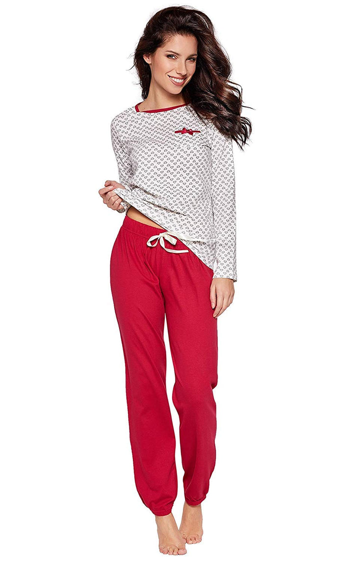 Moonline moderner und bequemer Damen Pyjama/Shorty, mit weicher Baumwolle, Verschiedene Modelle S Cr