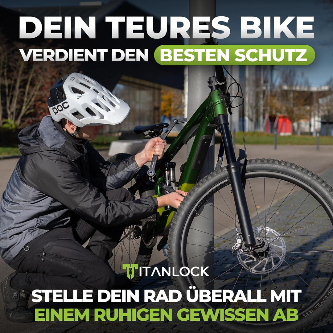 TITANLOCK Fahrradschloss Faltschloss 120 cm Diebstahlsicher [Individueller Pin] Zahlenschloss Schnel