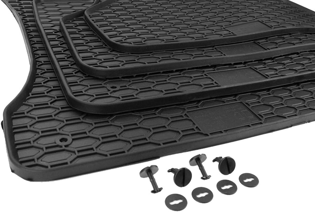 Kfzpremiumteile24 Gummimatten Kompatibel mit 5er E60 Limousine 5er E61 Touring Fussmatten Gummi Prem