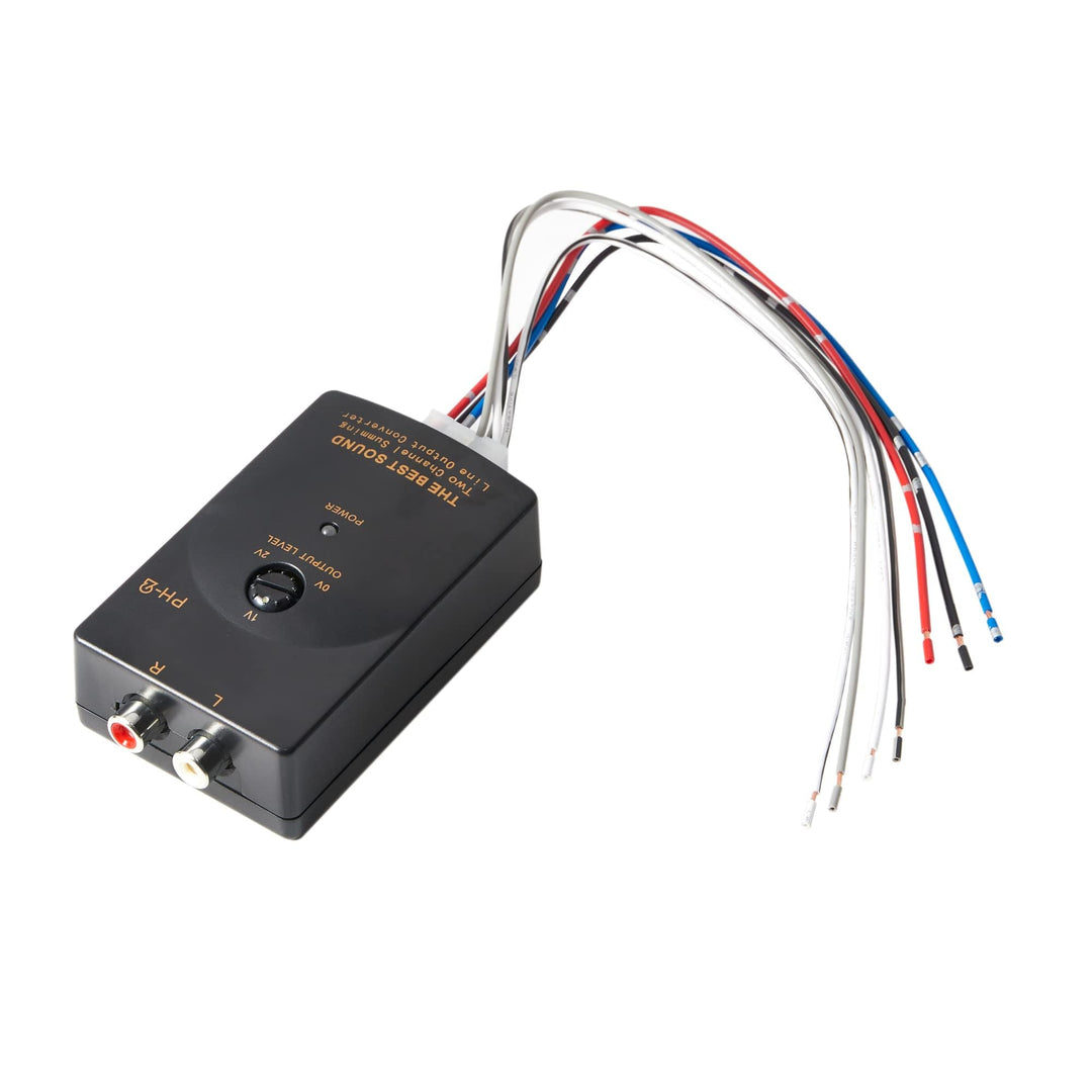 NuIth Autoradio Stereo High to Low Konverter Draht Adapter 2-Kanal Verstellbarer Verstärker Subwoofe