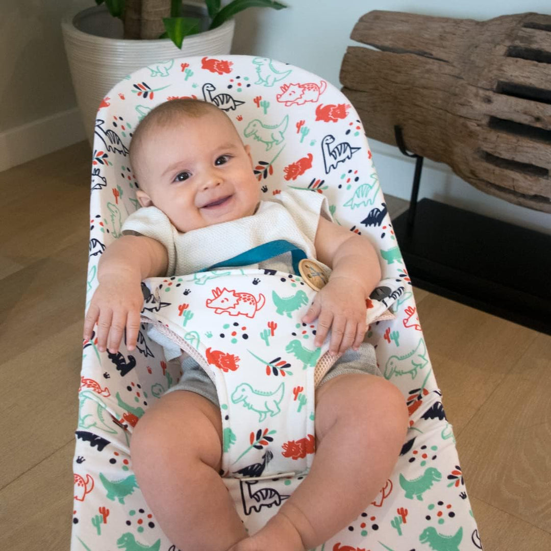 JYOKO KIDS Bezug kompatibel mit Babybjorn Bliss, Balance, Soft (DINO PARTY, Baumwolle), Dino Party