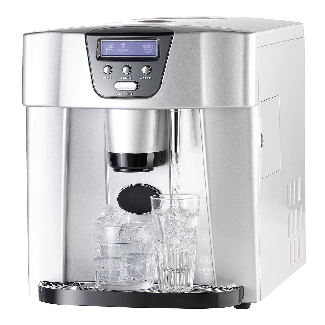 Rosenstein & Söhne Eiswürfelmacher: Eiswürfelmaschine EWS-2300, Eis- und Wasserspender (Wasserspende