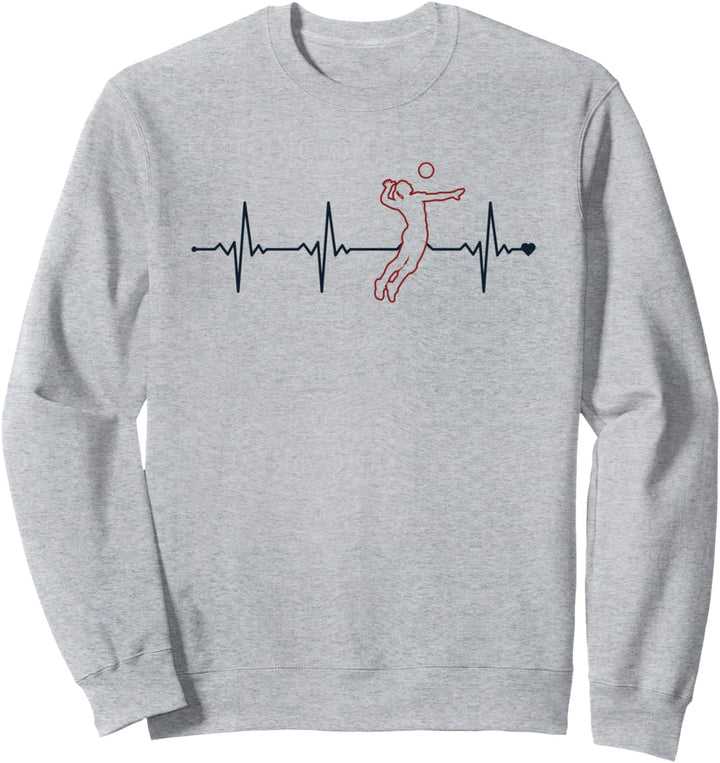 Volleyball Heartbeat Volleyballerin Volleyball Sweatshirt