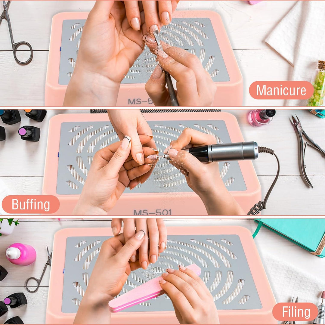 Professioneller Nagelstaubsauger mit USB-Licht, leistungsstark und leise, Staubsammler für Maniküre