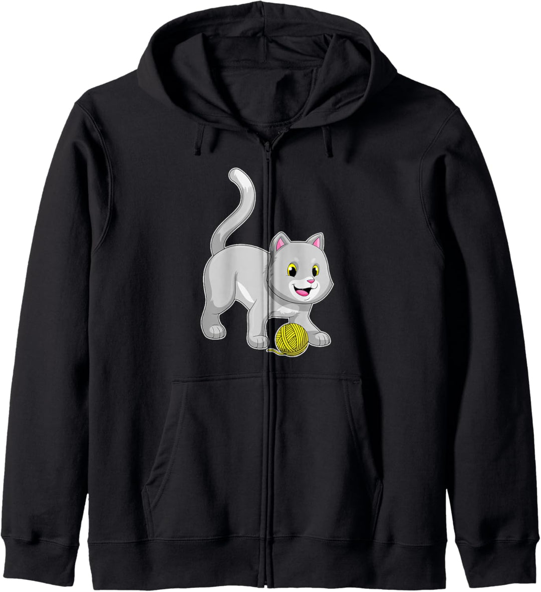 Katze Wollknäuel Kapuzenjacke