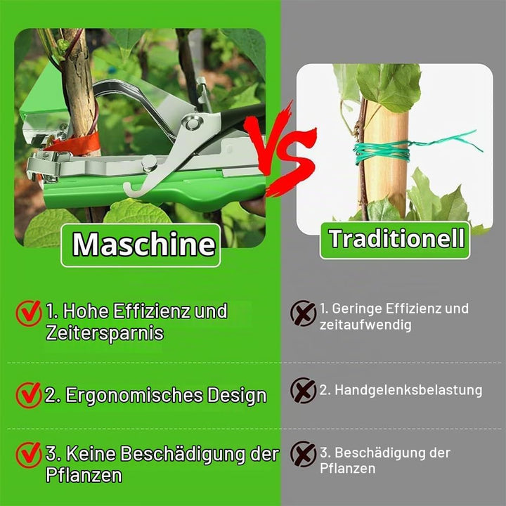 Pflanzenbindemaschine,Bindezange für Pflanzen,Pflanzenbindegerät mit 10000 Stück Nägel und 20 Rollen