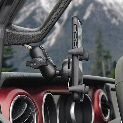 RAM Mounts X-Grip Phone Mount with Motorcycle Handlebar Clamp Base