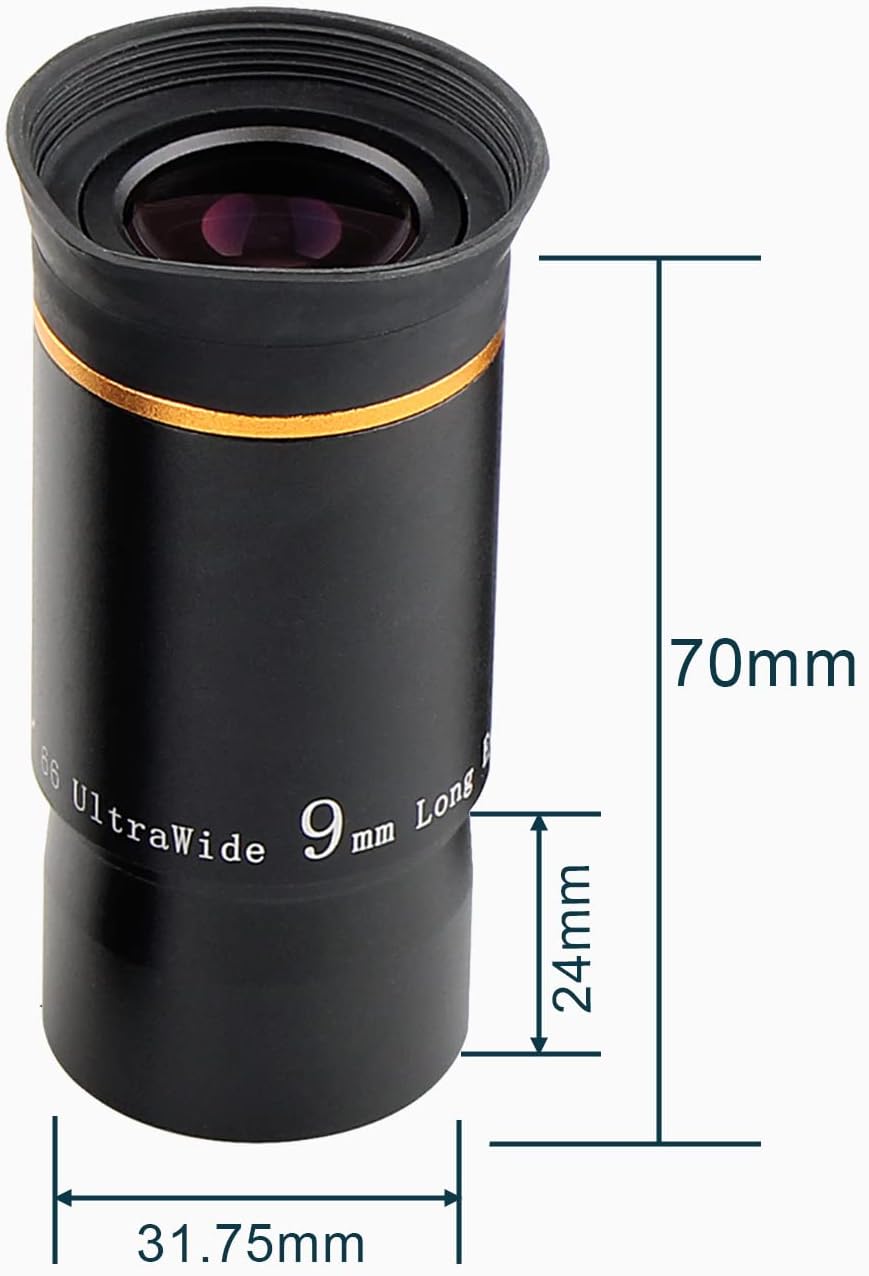 Svbony Okular-Teleskop 1,25 Zoll FMC 9 mm Okular 66° Astronomie Okular für Teleskop 9mm, 9mm