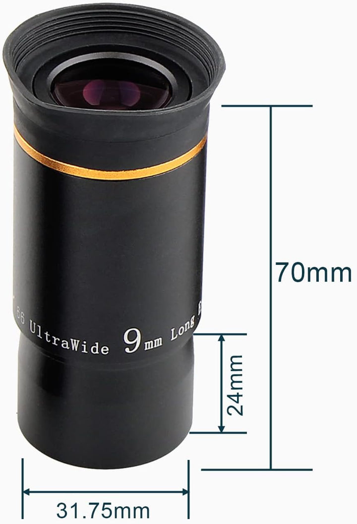 Svbony Okular-Teleskop 1,25 Zoll FMC 9 mm Okular 66° Astronomie Okular für Teleskop 9mm, 9mm