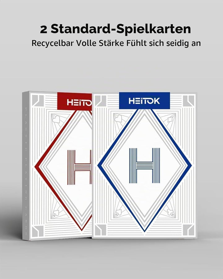 HEITOK Pokerkoffer 600 Chips – Professionelles 11,5g Texas Hold&