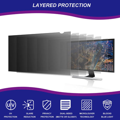 AiMok 23 Zoll Monitor Blickschutzfilter & Anti-Blaulichtfilter, Premium Privacy Filter, Blickschutz