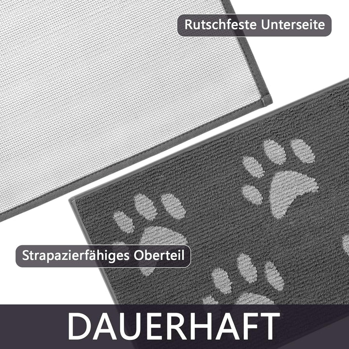 Schmutzfangmatte Innen & Aussen [80×120cm] – Fussmatte mit Rutschfester Unterseite | Saugstarke Fuss