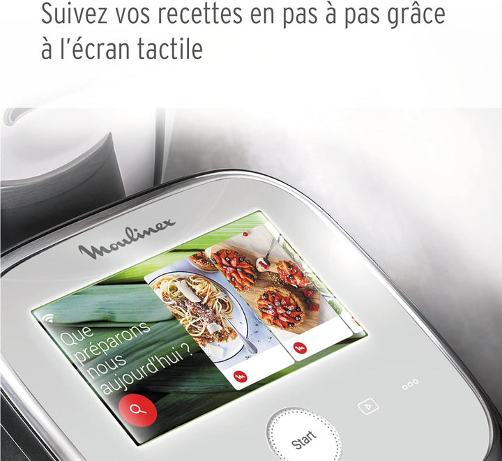 Moulinex I-Companion Touch XL Multifunktions-Küchenmaschine, 1550 W, 14 Programme, Touchscreen, Nutz