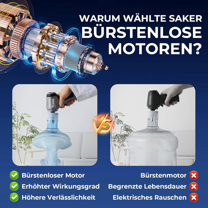 Saker Handstaubsauger Auto Handheld Kabelloser, 3 in 1 Druckluft Multifunktionale Brushless Motor 12