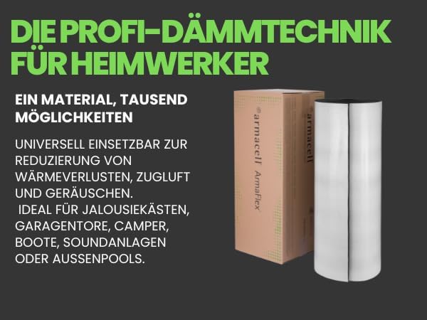 ArmaFlex HOME Selbstklebende Isoliermatte 10mm - 1m x 1m Flexibler Elastomerschaum zur Wärme- & Scha