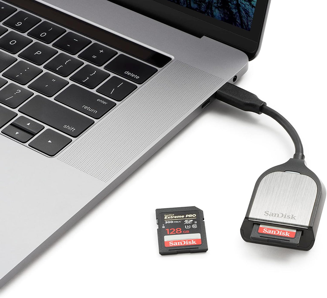 SanDisk Extreme PRO SD Kartenlesegerät USB-C (Ultraschnelles SD UHS-II Speicherkarten-Lesegerät, abw