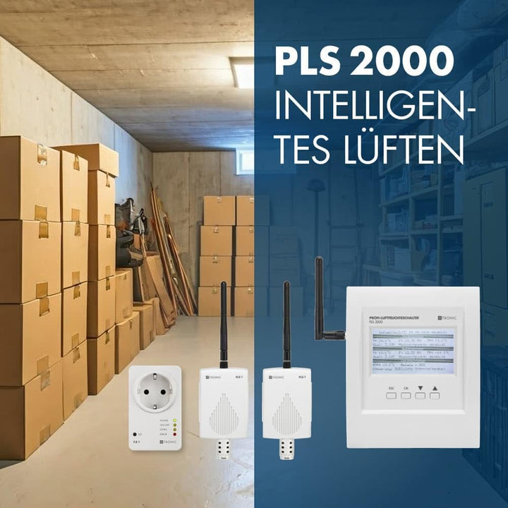 Profi-Luftfeuchteschalter PLS 2000 (Hygrostat, Feuchteregler, Kellerentfeuchtung, Feuchtigkeitssteue