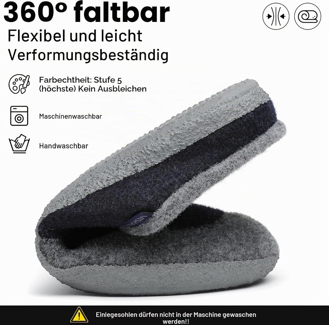 Mishansha Herren Damen Winter Wärme Hausschuhe Memory Foam Plüsch Pantoffeln Home Rutschfest Slipper