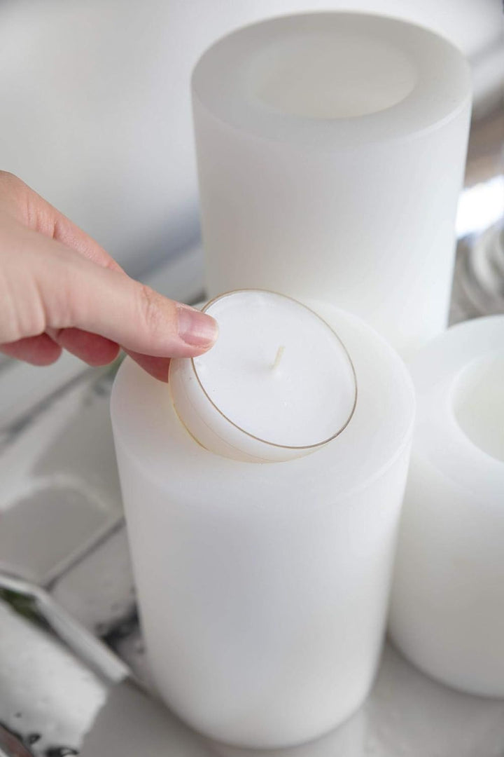 EDZARD Teelichthalter Teelichtkerze Dauerkerze Cornelius, Höhe 21 cm, Durchmesser 10 cm, geeignet fü