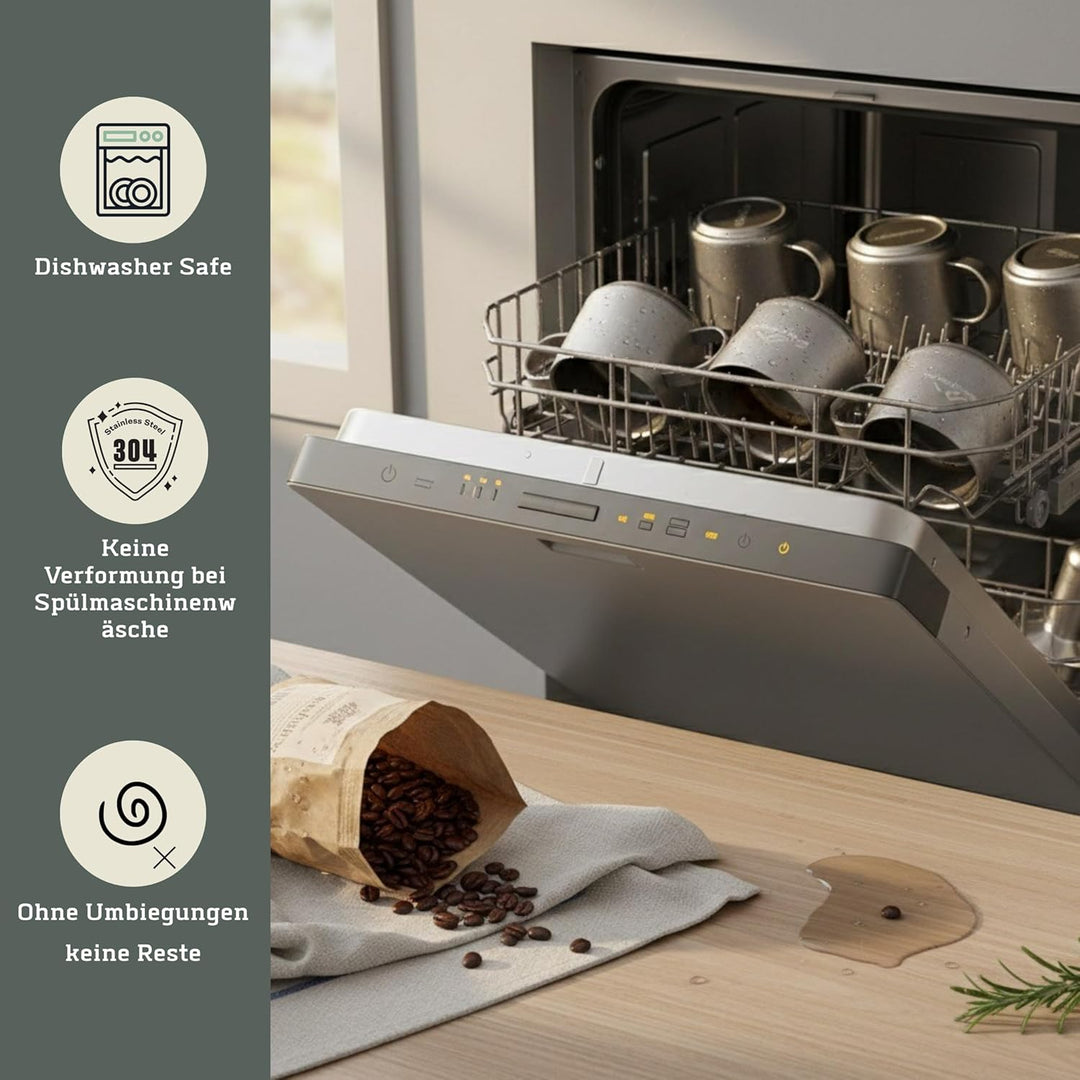 Doppelwandige Espressotassen 2er Set,Camping Kaffeetassen Isolierung aus hochwertigem Edelstahl,Indu