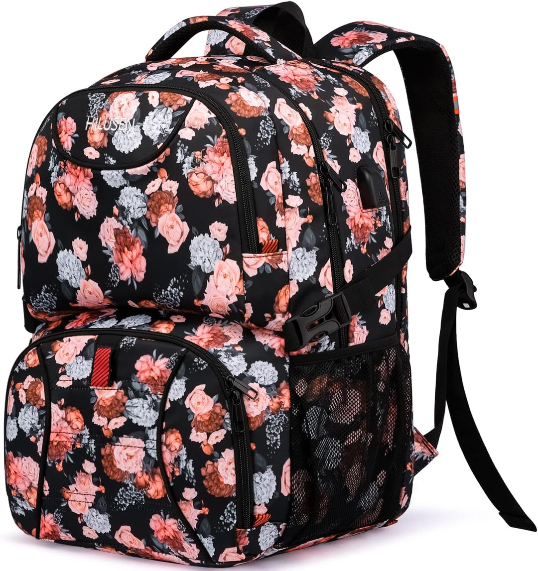 Rucksack Damen gross mit Laptopfach & Anti Diebstahl Tasche für Ausflüge,wasserdicht Grosser 17 Zoll