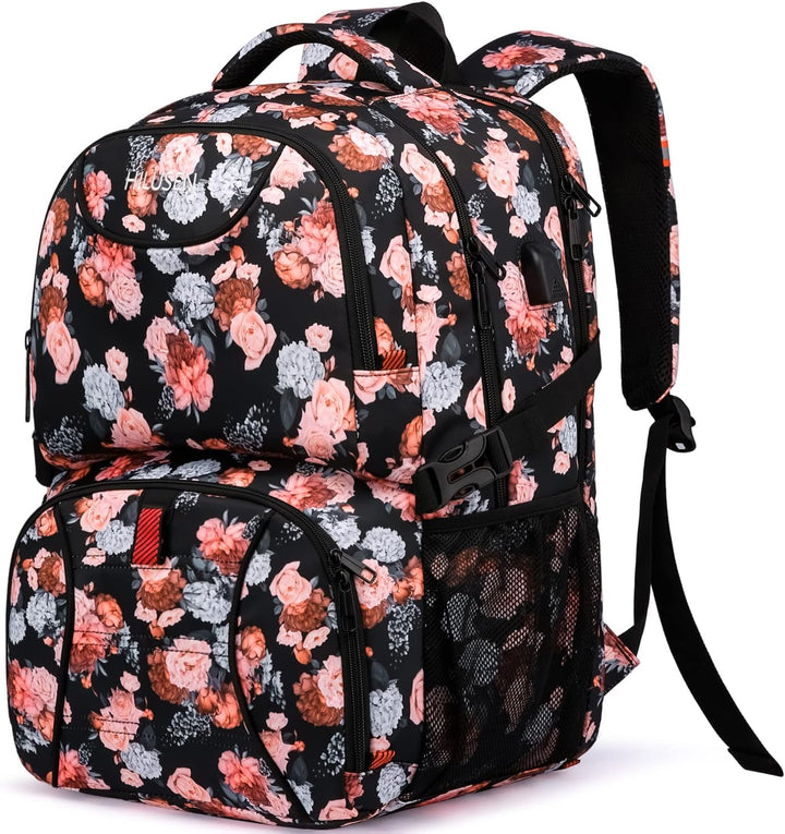 Rucksack Damen gross mit Laptopfach & Anti Diebstahl Tasche für Ausflüge,wasserdicht Grosser 17 Zoll