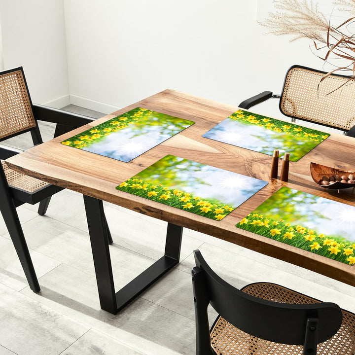 KitchenYeah© Platzsets Abwaschbar 6-Teilig 45x30 cm Tischsets Platzdeckchen Platzset Unterlage Tisch