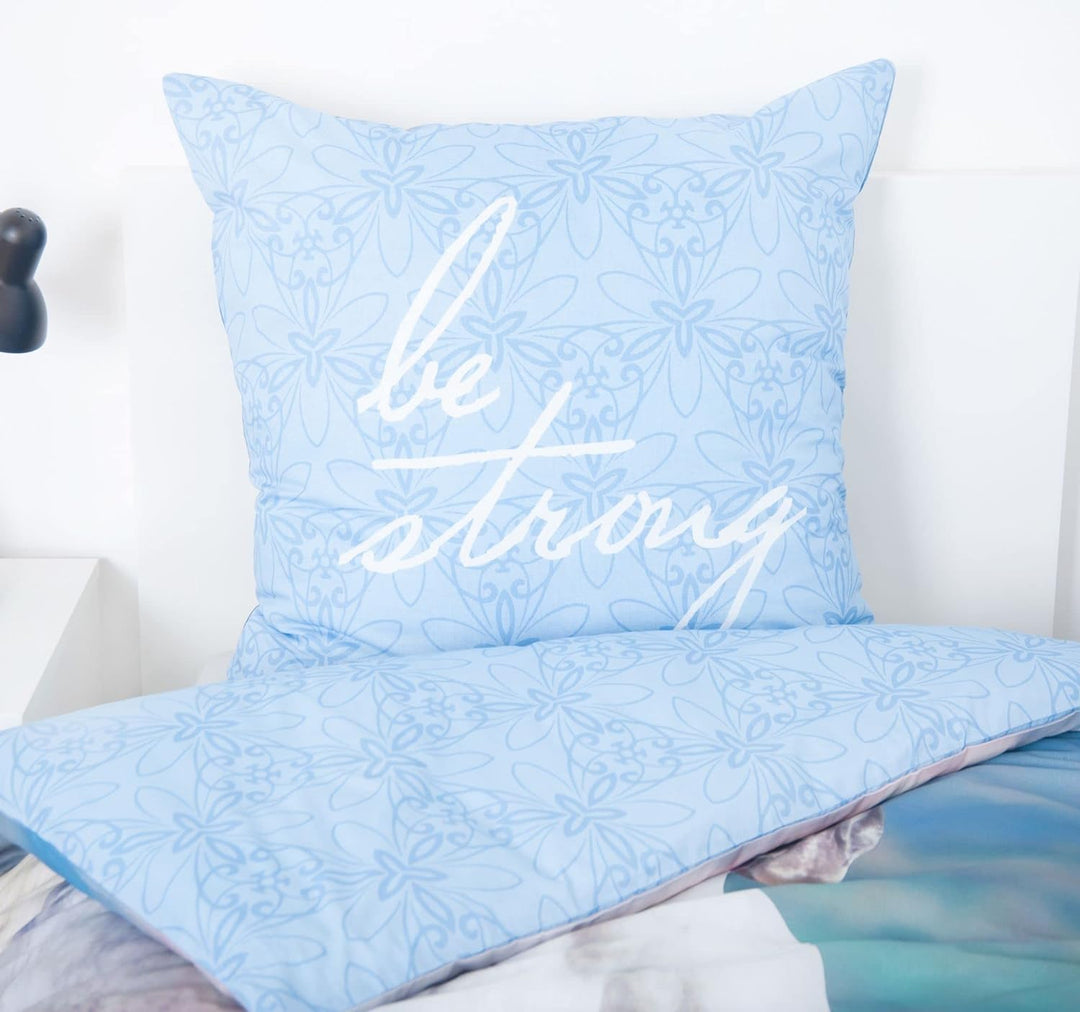 Klaus Herding Bettwäsche mit Pferd weiss 135 x 200 cm 80 x 80 cm, Mehrfarbig