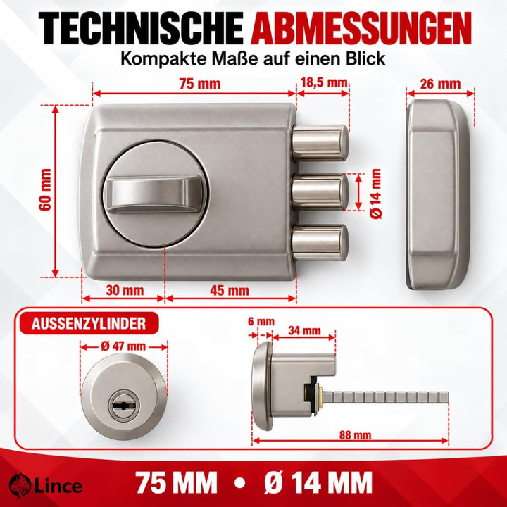 Lince 4930HC Schloss, verchromt