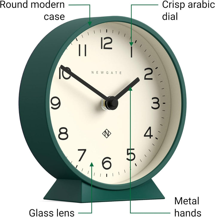 NEWGATE® M Mantel - Silent Sweep Kaminuhr - 'No Tick' - Moderne Kaminuhr - Kleine Uhr - Wohnzimmeruh