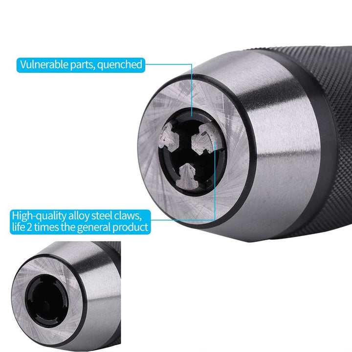 1PC selbstsichernder Spannfutter, 1-13 mm 1/2 "Bohrfutter für selbstsichernde Stahldrehmaschine und