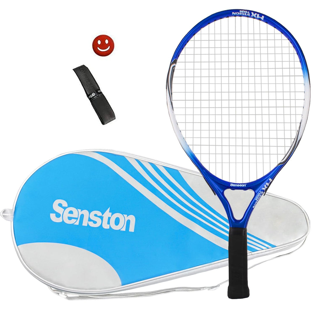 Senston Tennisschläger 19/23/25 One-Piece-Design Tennis Schläger Set mit Tennistasche,Overgrip,Vibra