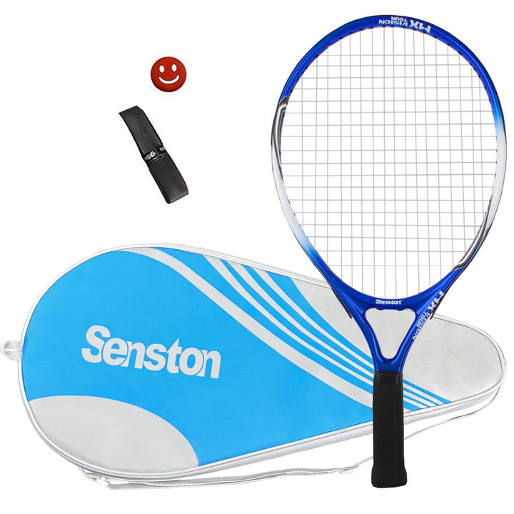 Senston Tennisschläger 19/23/25 One-Piece-Design Tennis Schläger Set mit Tennistasche,Overgrip,Vibra