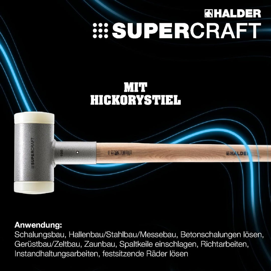 HALDER mit schwingungsdämpfendem, ergonomisch geformtem und lackiertem Hickorystiel | Ø=80 mm | 3366