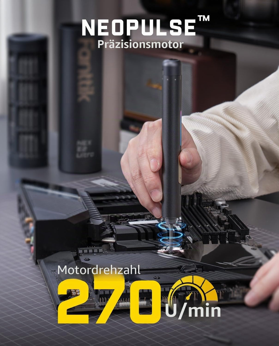 Fanttik E2 Ultra 3.7V Mini Elektro Schraubendreher Set, 50 in 1 Magnetische Präzisions-Schraubendreh