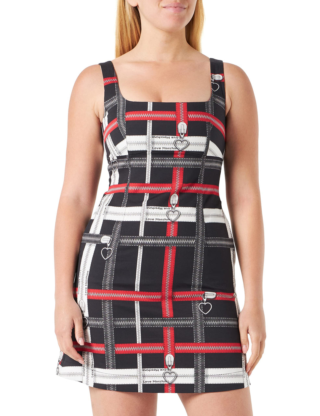 Love Moschino Damen Slim Fit Sleeveless Short Dress 42 Schwarz, 42 Schwarz