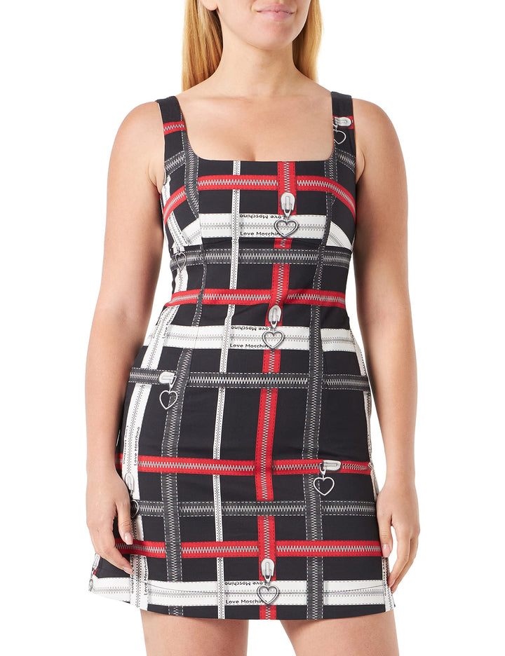 Love Moschino Damen Slim Fit Sleeveless Short Dress 42 Schwarz, 42 Schwarz