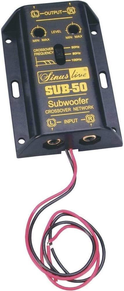 Sinuslive SUB-50 aktive Subwooferweiche, 13323, Black
