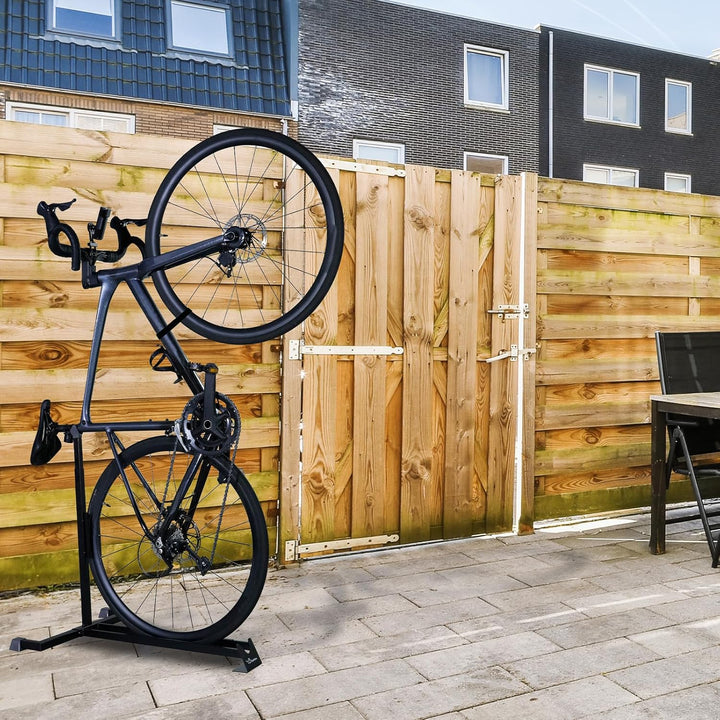CCLIFE Fahrradständer Boden von Mountainbike und Rennrad Freistehend Vertikaler und Horizontaler Fah