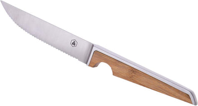 LAGUIOLE - Laguiole 426848 Set mit 4 Edelstahl-Steakmessern (24,3 cm) mit braunem Bambusholzgriff -