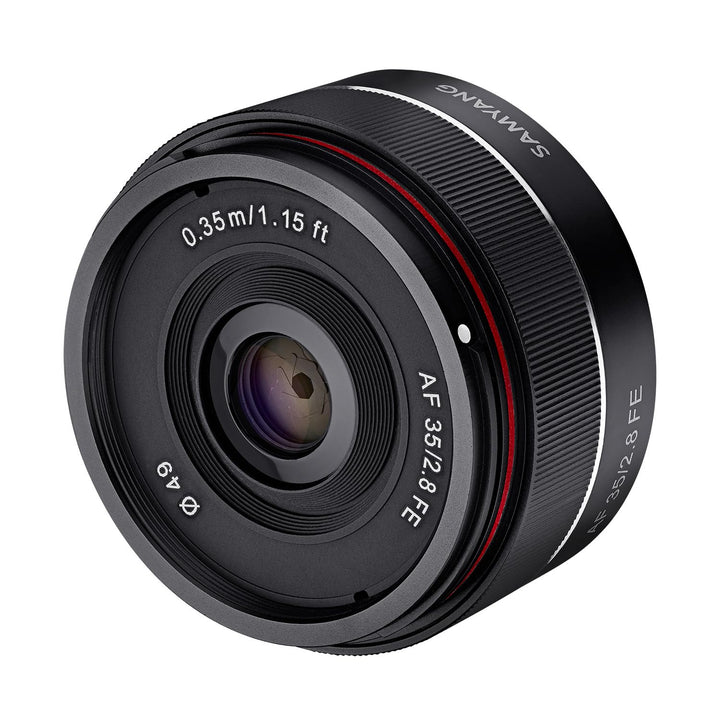 Samyang AF 35mm F2,8 FE für Sony E-Mount Vollformat & APS-C, Pancake Weitwinkelobjektiv mit 63,1° Bi