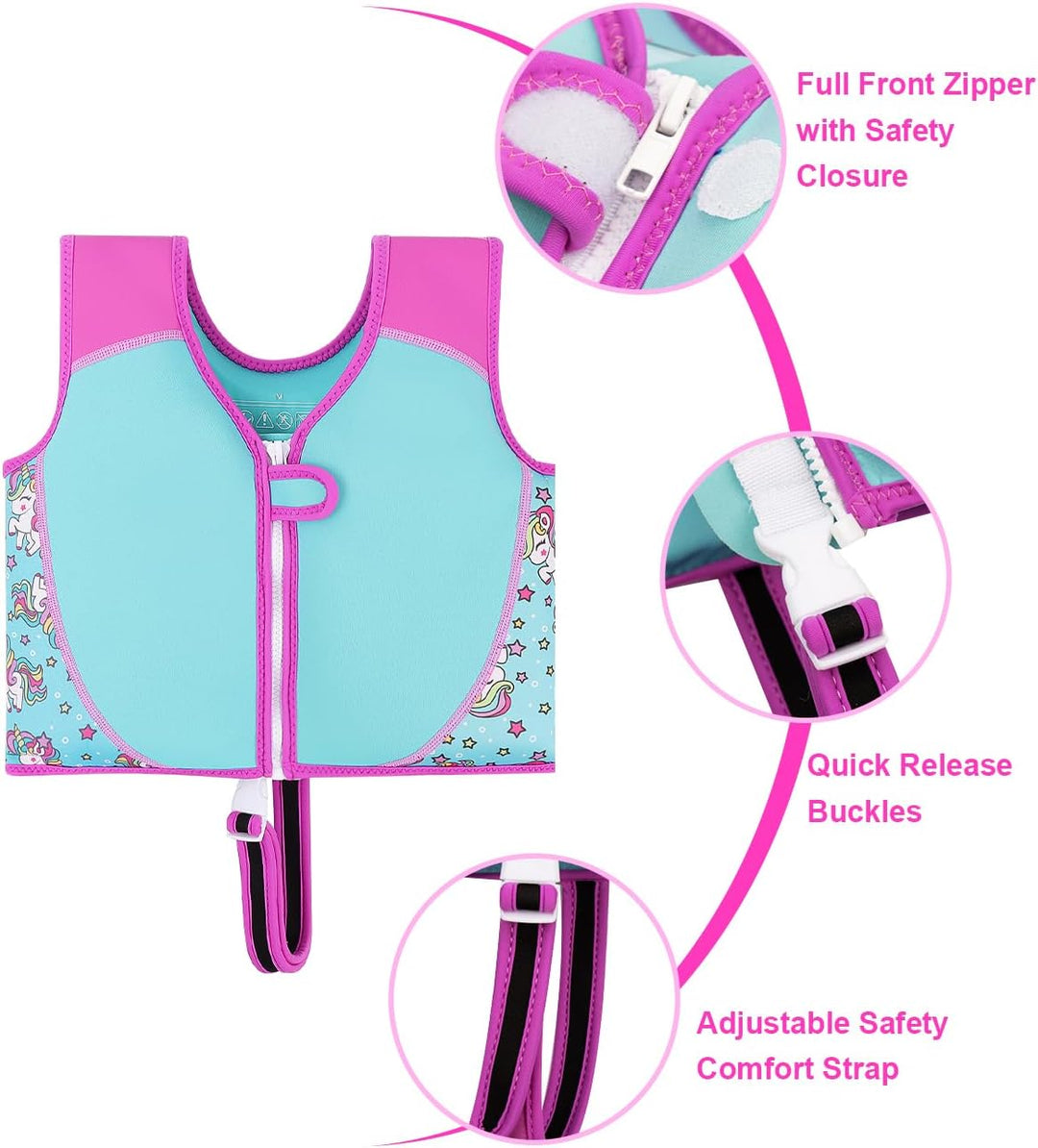 Kinder Schwimmjacke, Kleinkind Neopren Schwimmen Weste Schwimmtraining Hilfe Schwimmende Badeanzug m