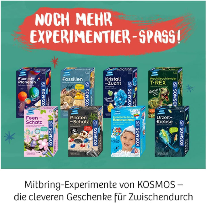 KOSMOS 658007 Nachtleuchtender Kristall, Kristalle selbst züchten, mit Schatztruhe, Experimentieren