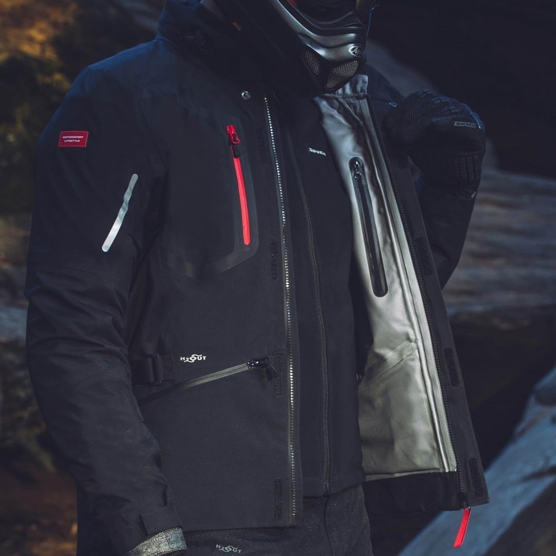 SPIDI Mission-T Shield H2Out Step-InArmor Motorrad Textil Aussenjacke (Black,L)