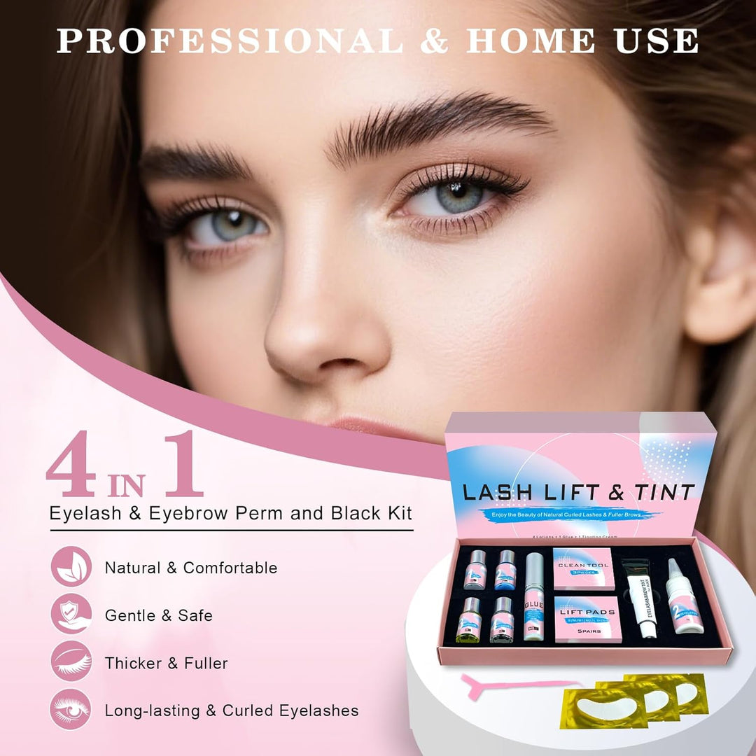 Wimpernlifting Set mit Schwarz, 2025 Lash lifting set mit Schwarz Professionell, Natürliche & Dicker