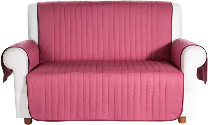 Caleffi Sofaüberwurf für 2-Sitzer, zweifarbig, Bordeaux, aus Baumwolle, 78212 Bordeaux 2 Sitze, Bord