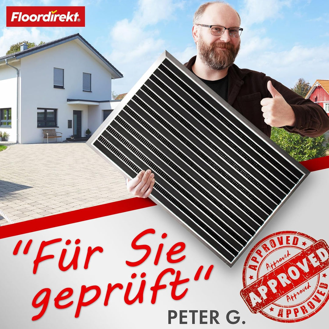 Floordirekt Fussabtreter Aussenbereich „Spectral“ für innen & aussen - rostfrei & wetterfest - Haust